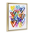 thumbnail image 3 of Stupell Industries Modern Urban Graffiti Hearts Gold Floating Frame Canvas Art, 17 x 21, by Victoria Barnes, 3 of 8