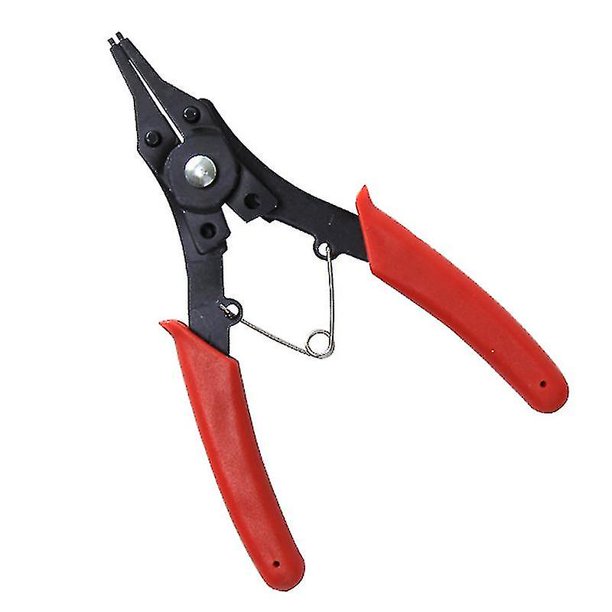 Juego de alicates de anillo elástico 4 en 1 Abrazadera de circlip Cabezales de abrazadera de acero de alto carbono internos externos