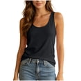 thumbnail image 3 of Asxite Womens Pajamas Casual Loose Breathable Sleeveless Crew Neck Solid Sleep Shirt, 3 of 7