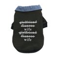 thumbnail image 2 of Flmtop Pet Cat Letter Printed Fake Two Pieces Turn-down Collar Sweater Dog Clothes Green, 2 of 9