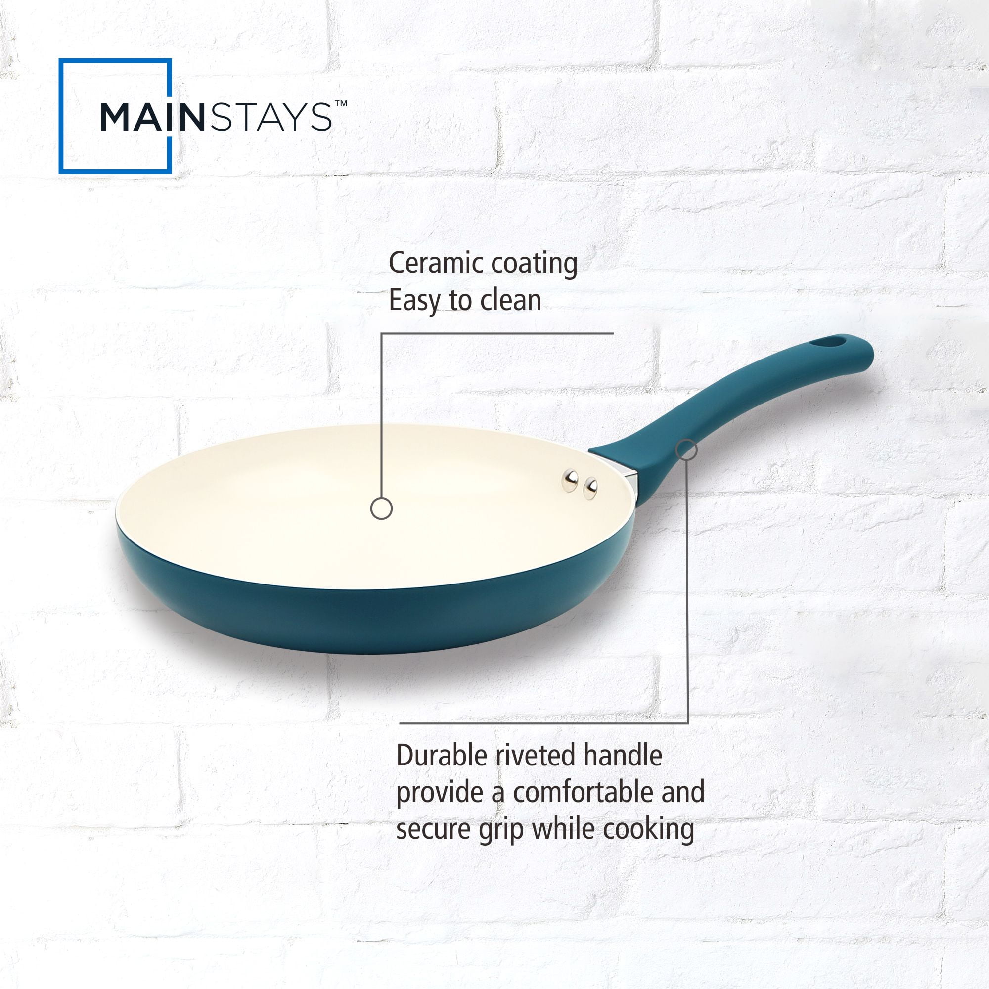 (4 pack) Mainstays Ceramic Aluminum 10 inch Frypan Corsair