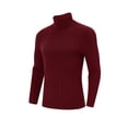 thumbnail image 2 of Mens Turtleneck Sweaters Long Sleeve Slim Fit Ribbed Knit Thermal Pullover Sweater, 2 of 9