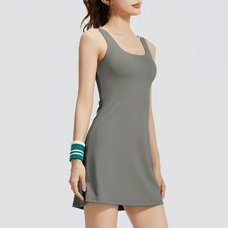 knee length dresses for ladies Laura Mini Dress with Built in Romper Large main image 1