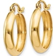 thumbnail image 2 of 10K Yellow Gold Polished 3.5Mm Hoop Earrings (Width 3.5) (Length 14) - Jbsp, 2 of 5