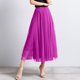 thumbnail image 3 of Gibobby faldas para mujer Falda de longitud media para mujer, falda de tul de cintura alta para fiesta de baile, traje de fiesta, medias faldas(Morado, 80), 3 of 4