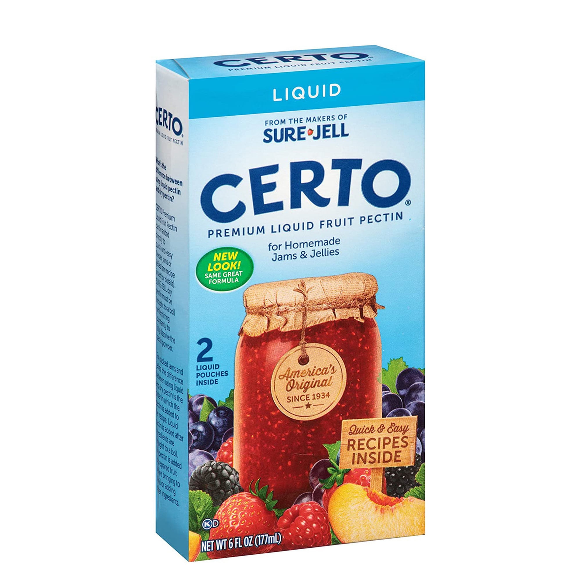Certo Pectin Fruit Liquid Certo, 6 oz - Case of 16
