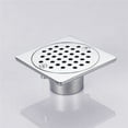 thumbnail image 5 of Desagüe de piso cuadrado para baños, cubierta extraíble incluida, sifón de ducha cromado con control de olores, 5 of 5