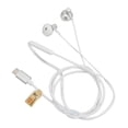 thumbnail image 2 of Auriculares tipo C Metal HiFi estéreo graves profundos cancelación de ruido USB C auriculares con micrófono y control de volumen blanco, 2 of 14