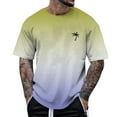 thumbnail image 1 of T-Shirt à Manches Courtes Imprimé pour Hommes Mode Florale Col Rond Haut Décontracté pour Printemps Été, 1 of 4