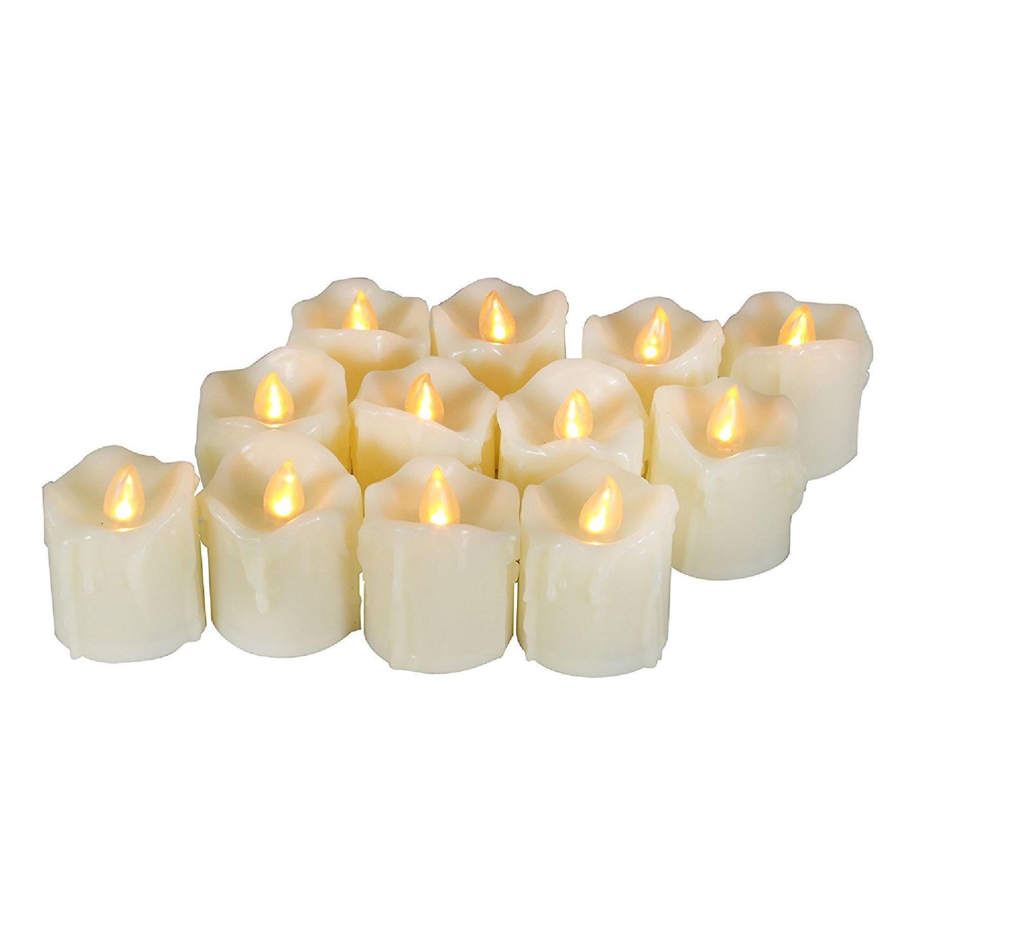 Candle Choice 12Pack Realistic Flameless Votive Candle Battery