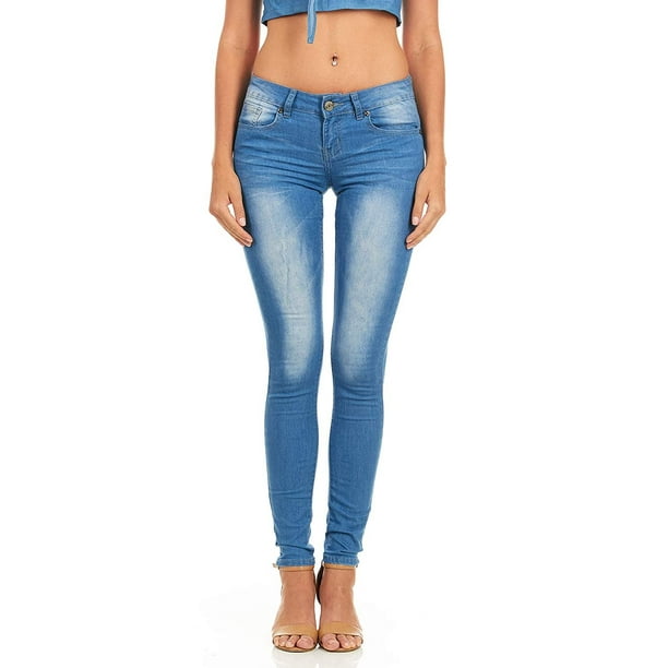 Ydx Cover Girl Jeans Women Juniors Mid Rise Slim Fit Stretchy Skinny Jeans 4 Options Size 13 Black 31 Inseam Walmart Com Walmart Com