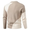 thumbnail image 7 of Zylanna Men's Long Sleeve Sweater Tee, Crew Neck Homewear Solid Color Warm & Comfy Fall Winter Tops for Men Beige, 7 of 7