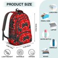 thumbnail image 5 of Game Controller Red Pattern Backpack for School, Cute School Bag with Adjustable Shoulder Straps and Padded Back, 16.9"x12.6"x5.9", 5 of 5