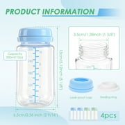 4PCS 10oz Breastmilk Storage Bottle for Milk Cooler 22oz, Breast Milk Cooler Bottles for Fridge Wide Neck Pump Bottles Compatible with Travel Breastfeeding