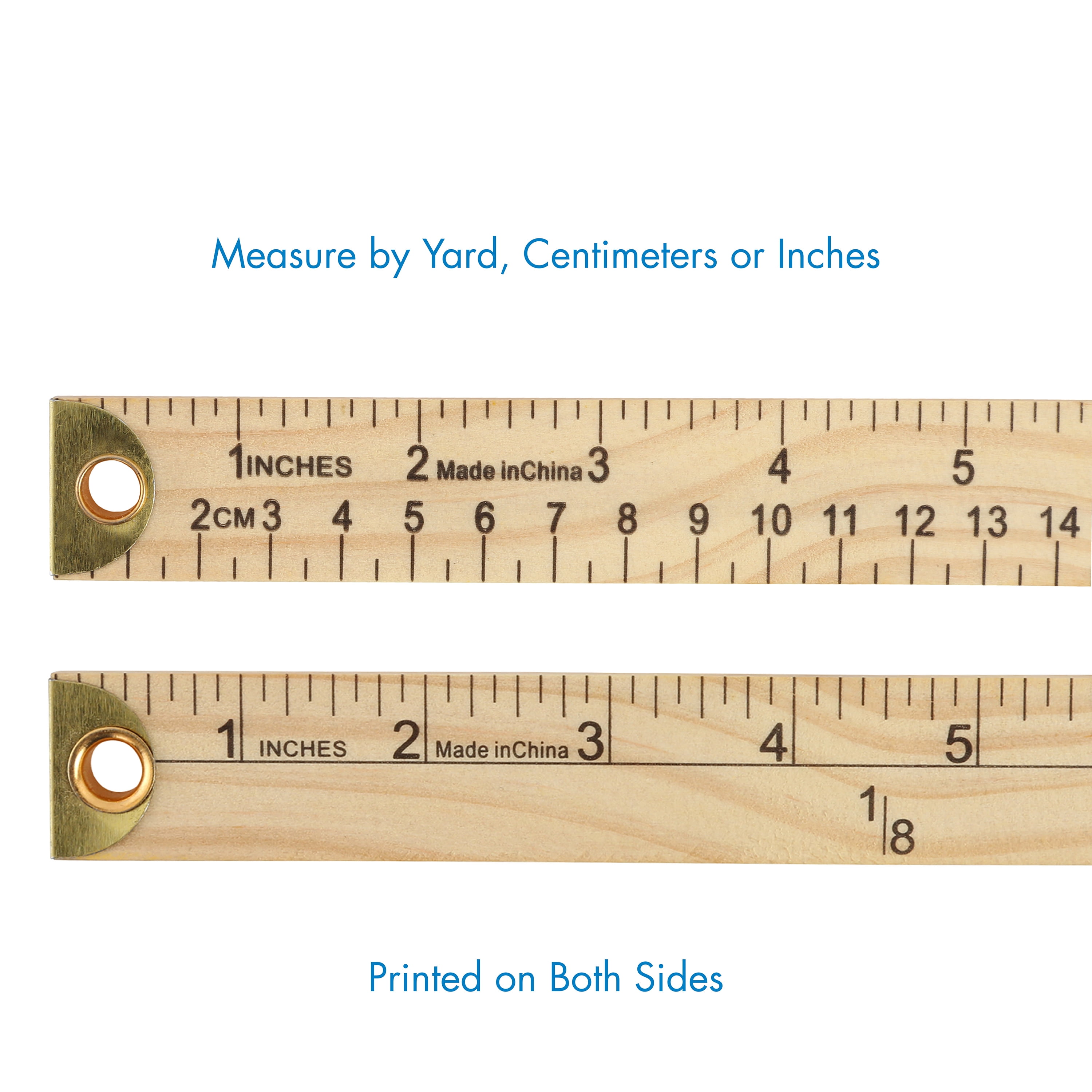 Logix Natural Wood, Fabric 36 inch Yardstick, Measuring Tool