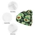 thumbnail image 3 of Picia Avocado Heart Pattern Knitted Beanie Hat for Men and Women , Unisex Winter Warm Stretchy Knit Cap Thick Fisherman Beanies Cuffed Plain Skull Caps, 3 of 6