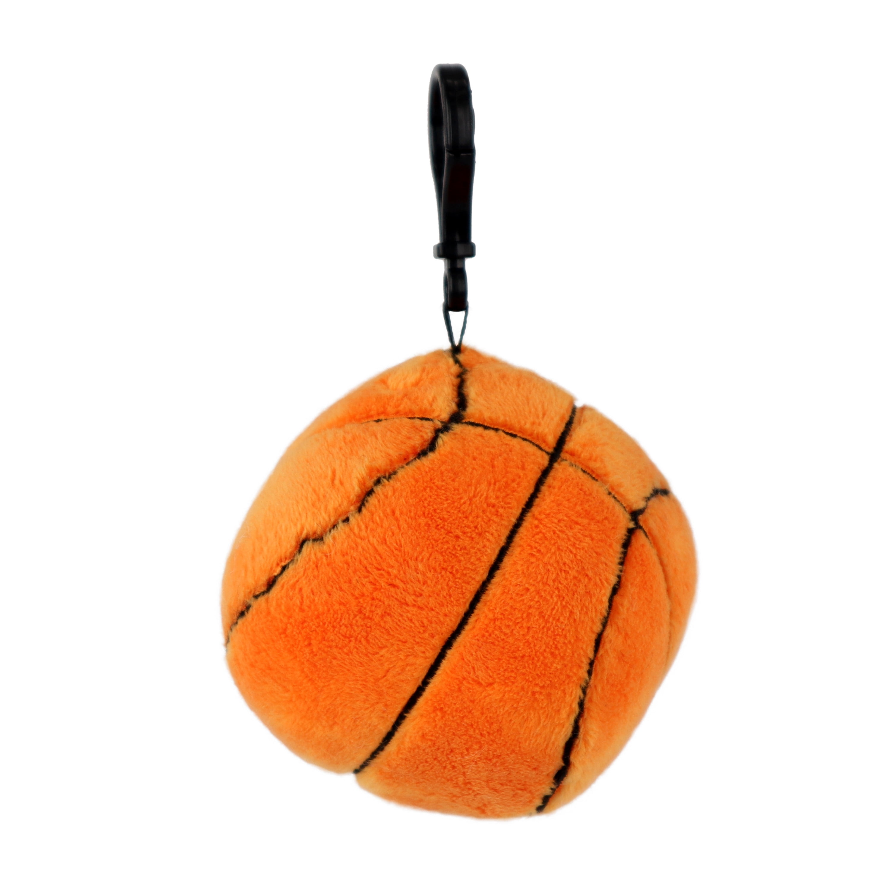 Pen+Gear Plush Stuffed 3.25in Orange Basketball with Backpack Clip