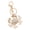 White, variant on Keychain Pendant DIY Accessories Sparkling Faux Crystal Beads Crab Charm Key Ring Backpacks Handbags Accessories
