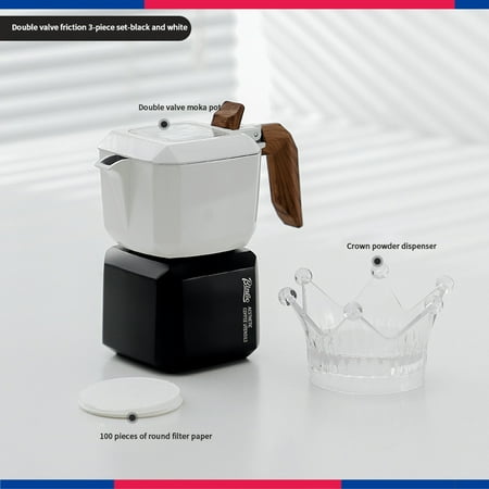 

BINCOO Rubik s Cube Double Valve Moka Pot Household Small Espresso Coffee Pot Italian Coffee Machine Coffee Appliances