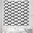 thumbnail image 1 of Xo Tapestry, Monochrome Hand Drawn Hugs and Kisses Words Paintbrush Style Art Print, Fabric Wall Hanging Decor for Bedroom Living Room Dorm, 5 Sizes, Black and White, by Ambesonne, 1 of 1