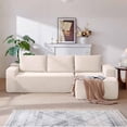 thumbnail image 2 of Lunale L-Shaped Modular Sectional Sofa with Movable Chaise, 3-Seater Boneless Cloud Couch for Living Room, Beige(Right Facing Chaise), 2 of 6