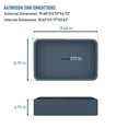 thumbnail image 5 of CASAINC 20" Concrete Rectangular Bathroom Vessel Sink with Strainer, Blue Ashes, 5 of 8