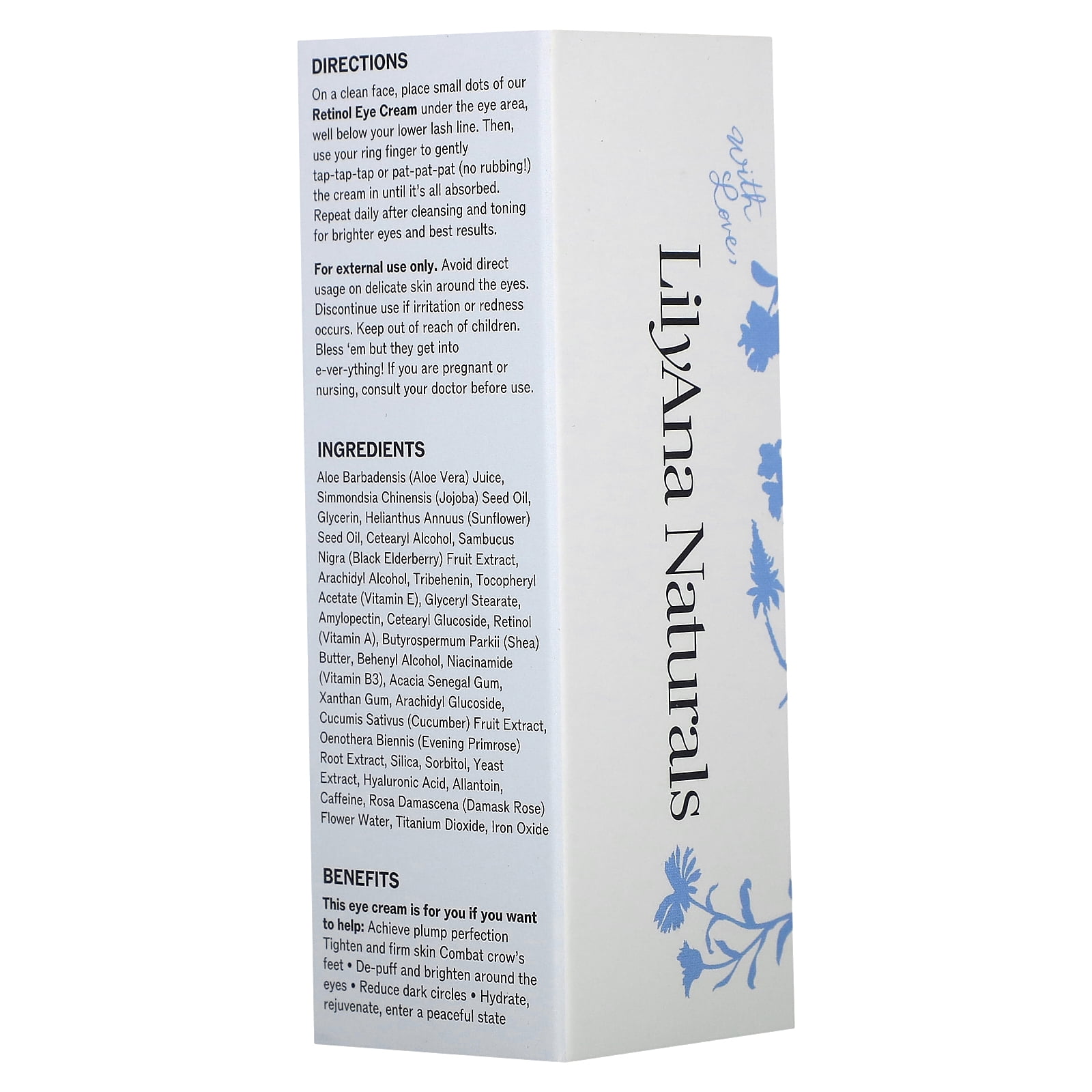 Lilyana Naturals Retinol Eye Cream, 1 oz (30 g)