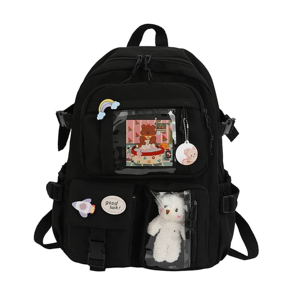 Kcodviy Mignon Sac à Dos Sac à Dos d'École Sacs à Dos pour Femmes Tout-Petits pour Fournitures Scolaires Sac à Dos de Randonnée avec Accessoires de Poche à Eau