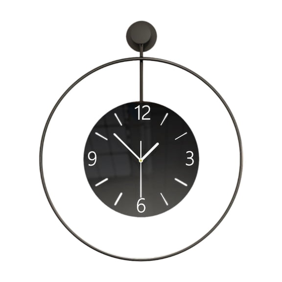 Fzaqwen Decorative Wall Clock Hanging Ornament Silent Black Simple Remembrance Gift Home