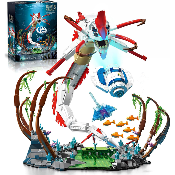 Honchoes Deep Sea Monster Model Building Set Compatible with Lego Marine Animal for Adults Boys 1355 Pcs