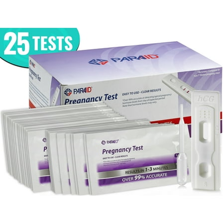 Early Detection Urine Test Kit (HCG) - Pregnancy Test Strips in Bulk [25 Tests] by MEDca, Early Result Pregnancy Test, Clear and Over 99% Accurate Results, Pregnancy Test