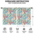 thumbnail image 2 of Blackout Kids Curtains,Green Pioneer Flower and Leaf Childrens Insulated Curtains Set Of 2,Bedroom Essentials,Toddler Room Decor 52x63in(132x160cm), 2 of 5