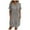 Gray, variant on Women's Linen Button Down Shirt Summer Dresses 2025 Short Sleeve Midi Gauze Dress Casual Beach Cover Up with Pockets
