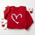 thumbnail image 2 of FASHOFT Valentines Day Women's Funny Love Heart Graphic Sweatshirts Casual Long Sleeve Pullover Top Red L, 2 of 4