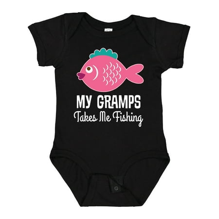 

Inktastic My Gramps Takes Me Fishing Girls Gift Baby Girl Bodysuit