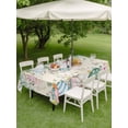 thumbnail image 3 of Easter Outdoor Tablecloth - 60x102 Inch Rectangle Dining Table Cover, Spring Colorful Eggs Eucalyptus Leaves Floral Waterproof Outdoor Table Cloth with Umbrella Hole & Zipper for Picnic/Patio/Party, 3 of 7