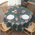 thumbnail image 3 of Cute Hedgehog Pattern with Pioneer Flower Round Tablecloth 60"x60",Wrinkle Wipeable Table Cloth for Kitchen Dining Room Picnic Patio Party, 3 of 6