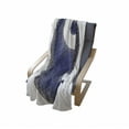 thumbnail image 4 of Ying Yang Soft Flannel Fleece Throw Blanket, Yin Yang Textured in Jean Style Harmony and Balance Pair, Cozy Plush for Indoor and Outdoor Use, 50" x 60", White and Blue, by Ambesonne, 4 of 6