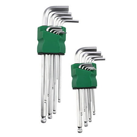 

Tinksky 18PCS/Set Long L-Type Hex Key Ball Head L-type Allen Wrench Multipurpose Hex Spanner Wrenches Repair Hand Tools (Silver)