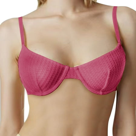 SMihono Savings Women s Sexy 1/2 Cup Push-Up Bra Cotton Underwire Demi Shelf Bra Unlined Y2K Small Chest Gathering Bra Multicolor Hot Pink 4