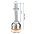 thumbnail image 2 of Leveling Feet, 1Pcs M12x80x40mm - Carbon Steel Non-Skid Anti-shock Adjustable Table Feet for Furniture Workshops, 2 of 5