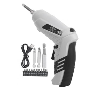 Peahefy Cordless Drill, Cordless Electric Screwdriver Drill Powerful Lithium‑Ion Rechargeable Screw LED Home 0.3in Chuck
