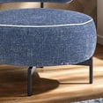 thumbnail image 5 of Furniture of America Hamm Modern Fabric Indoor Swivel Chair, Dark Blue, 5 of 5