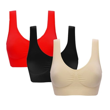 

Follure Women Full Coverage T-Shirt Bra Double Plus Size Strapless Bras Bandeau Tube Removable Padded Top Stretchy Underwear