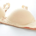 thumbnail image 4 of Fmbrln Bras for Women No Underwire, Sexy Full Cup Wirefree Bras Lightweight Adjustable Bras Underwear, Beige L（38/85）, 4 of 5