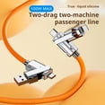 thumbnail image 2 of Dsseng 100CM 4-In-1 Charging Cable USB Type-C 8Pin 100W 480Mbps Fast Charging Cellphone Tablet Zinc Alloy Silicone Data Cable Wire Cord, 2 of 10