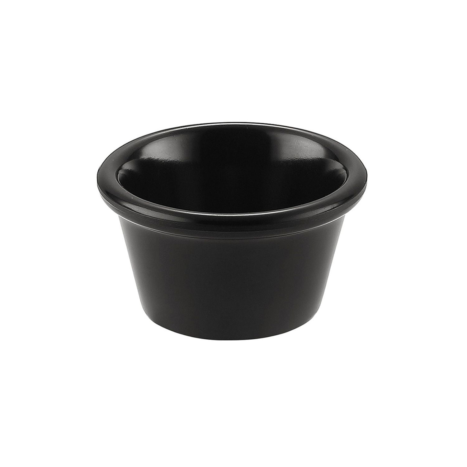 CI-08-BK - 8oz Melamine Cast Iron Ramekin, GET. - G.E.T