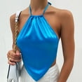 thumbnail image 3 of Edvintorg Halter Top for Women Fashion Casual Solid Sexy Sleeveless Hanging Neck Solid Color Bellyband Base Shirt Party Clubwear Tops, 3 of 6