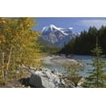 thumbnail image 2 of Paulson, Don 18x13 Gold Ornate Wood Framed with Double Matting Museum Art Print Titled - Canada, BC, Landscape of Mt Robson and stream, 2 of 4