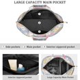 thumbnail image 3 of 22 Inch Oversized Travel Bag Lightweight Canvas Weekender Duffel with Multi Pockets, Slogan Print, 3 of 5